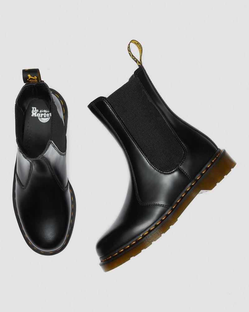 Men's Dr Martens 2976 Hi Smooth Leather Chelsea Boots Black | AU 483BEX